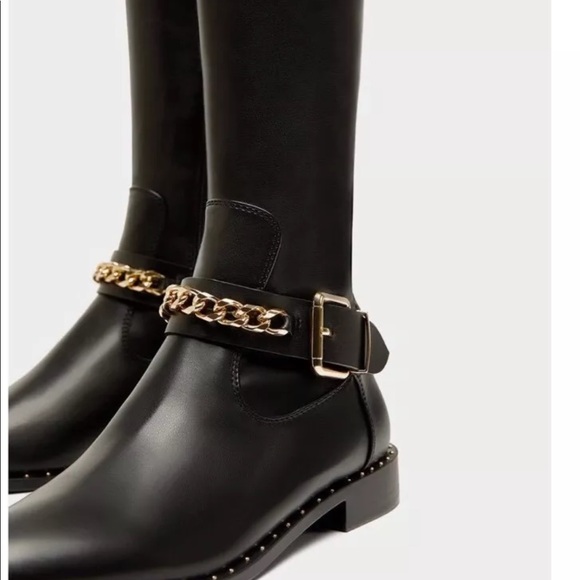Zara Shoes Zara Boots With Chain Poshmark